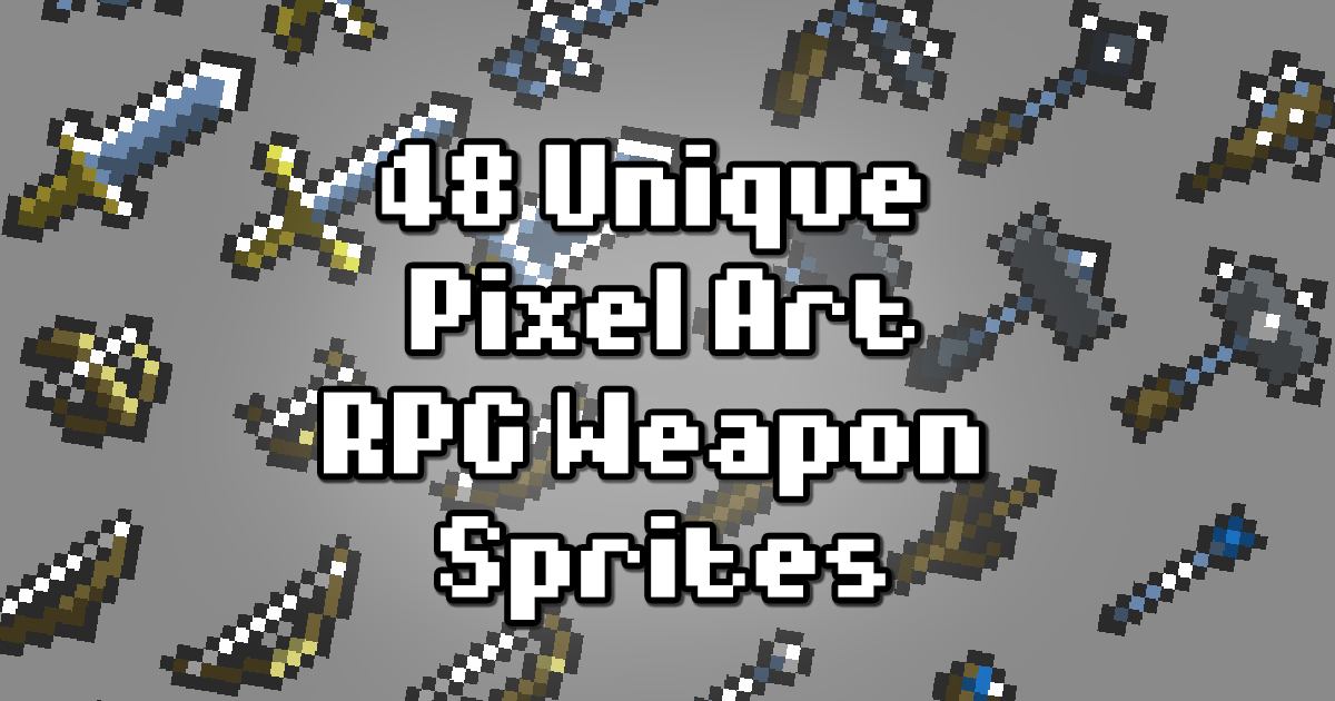 RPG Weapon Sprites - Pixel Art Collection