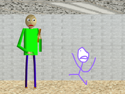 baldi chases stickman by Groovy Gamer