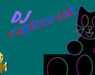 DJ rainbow cat