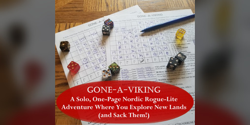 Cover image for Gone-A-Viking (Solo, Roll-and-Write)