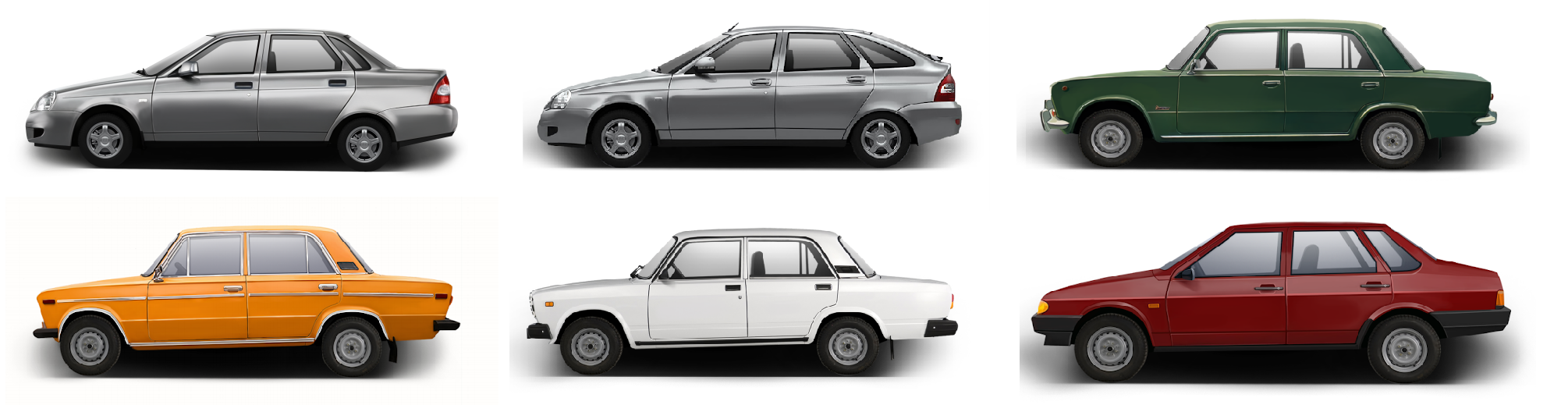 Russian cars 6-pack