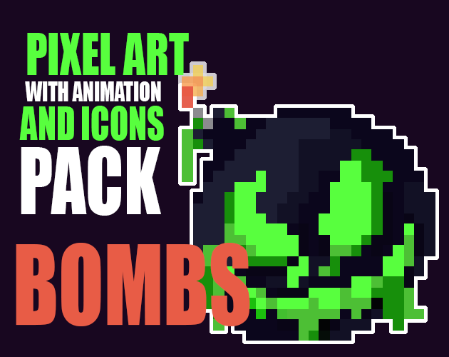 FREE pixel art bombs with animation by ankousse26