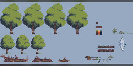 Pixel art survival assets by iPixl