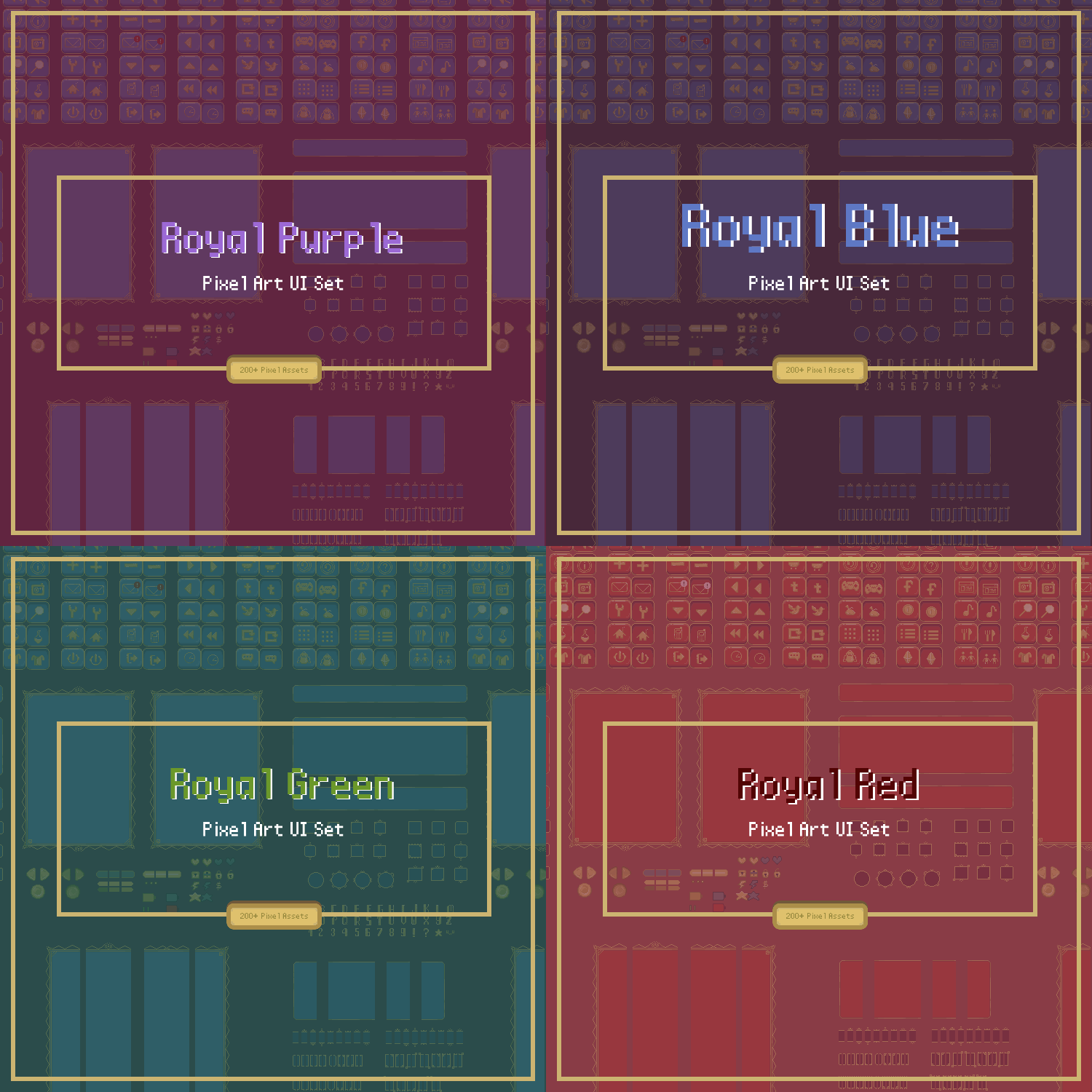 Royal Buttons Animated Pixel GUI