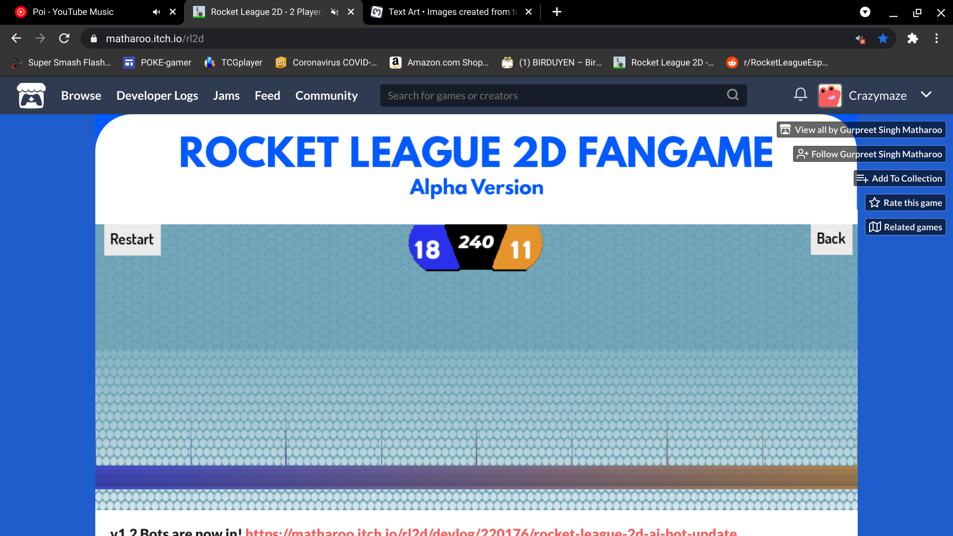 rocket league 2d fan game