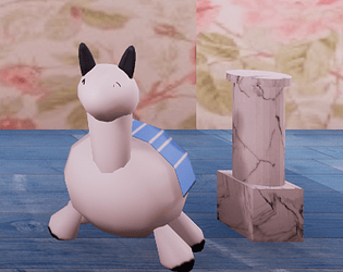 Mr. Llama In The Glass Store