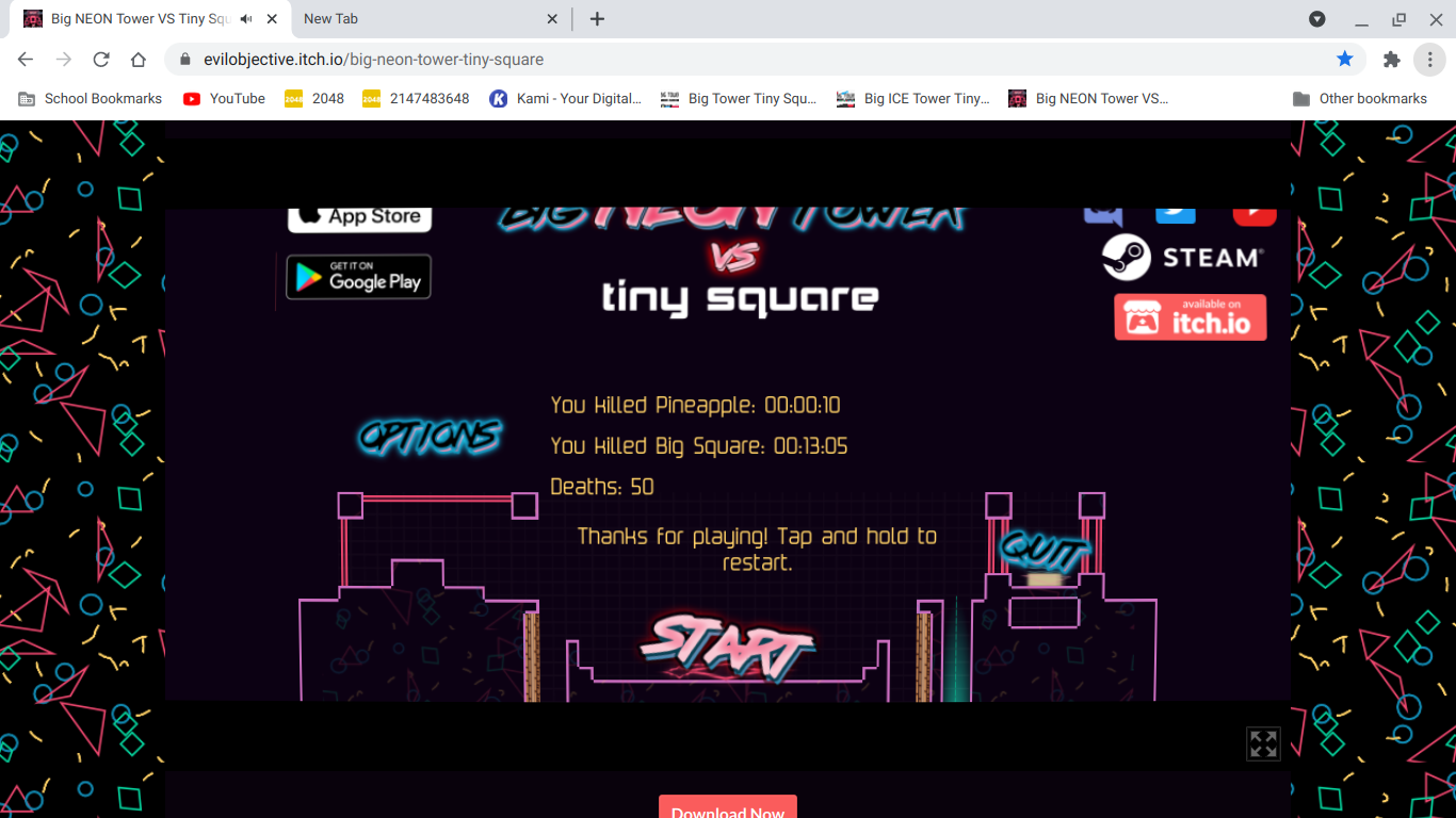 Big NEON Tower VS Tiny Square - Official Dev Walkthrough 