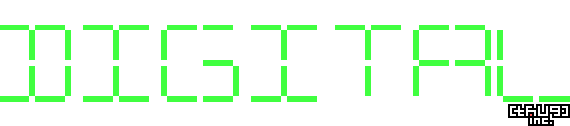 Digital pixel font