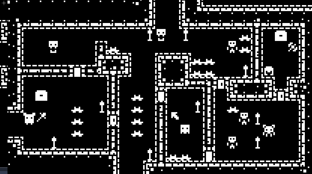 1-bit 8x8 universal roguelike asset pack