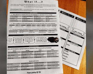 What if...?   - RPG, storytelling, tabletop, game, print and play, rules-light, story game, narrative game 