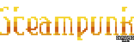 Steampunk pixel font