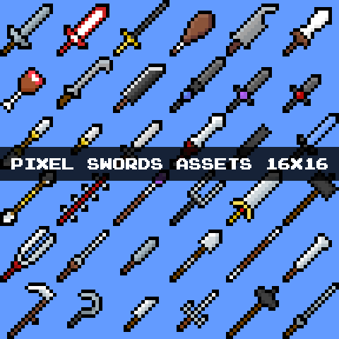 Pixel Swords Assets 16x16 by Disven