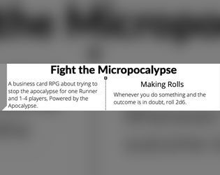 Fight the Micropocalypse  