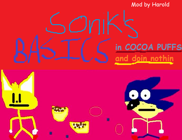 Cover image for Sonik's Basics in Cocoa Puffs and Doin Nothin (Sonic Parody Inside Baldi's Basics)