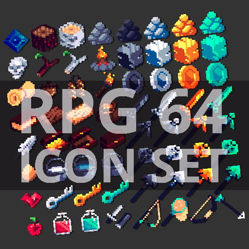 Small Icon Rp RPG 128 ICON SET by voxeledphoton
