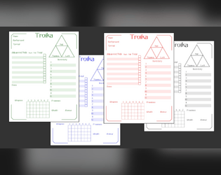 A Rainbow of Troika! Character Sheets  