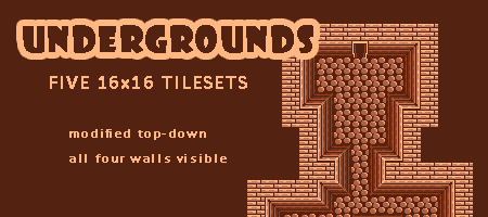 Undergrounds  Tileset in top-down