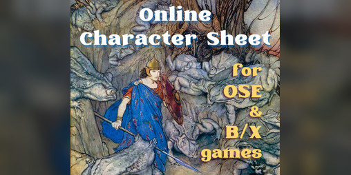 Cover image for Online Character Sheet for OSE & B/X games