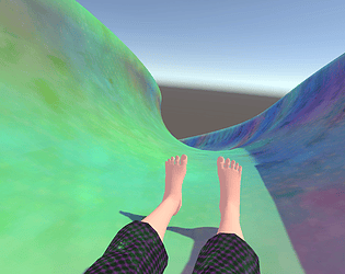 "Trying" to slide down