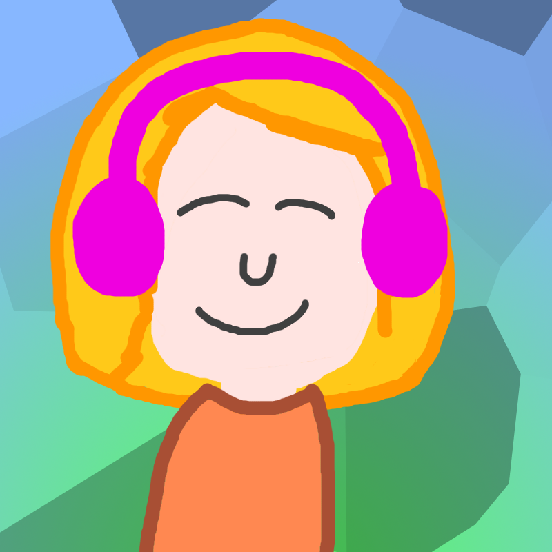 tiny with headphones on