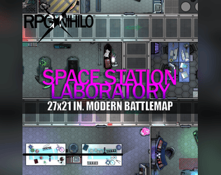 Space Station Laboratory (27x21) Science Fiction Battle Map  