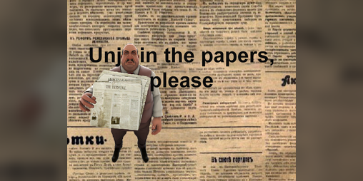Cover image for Unjoin the papers, please