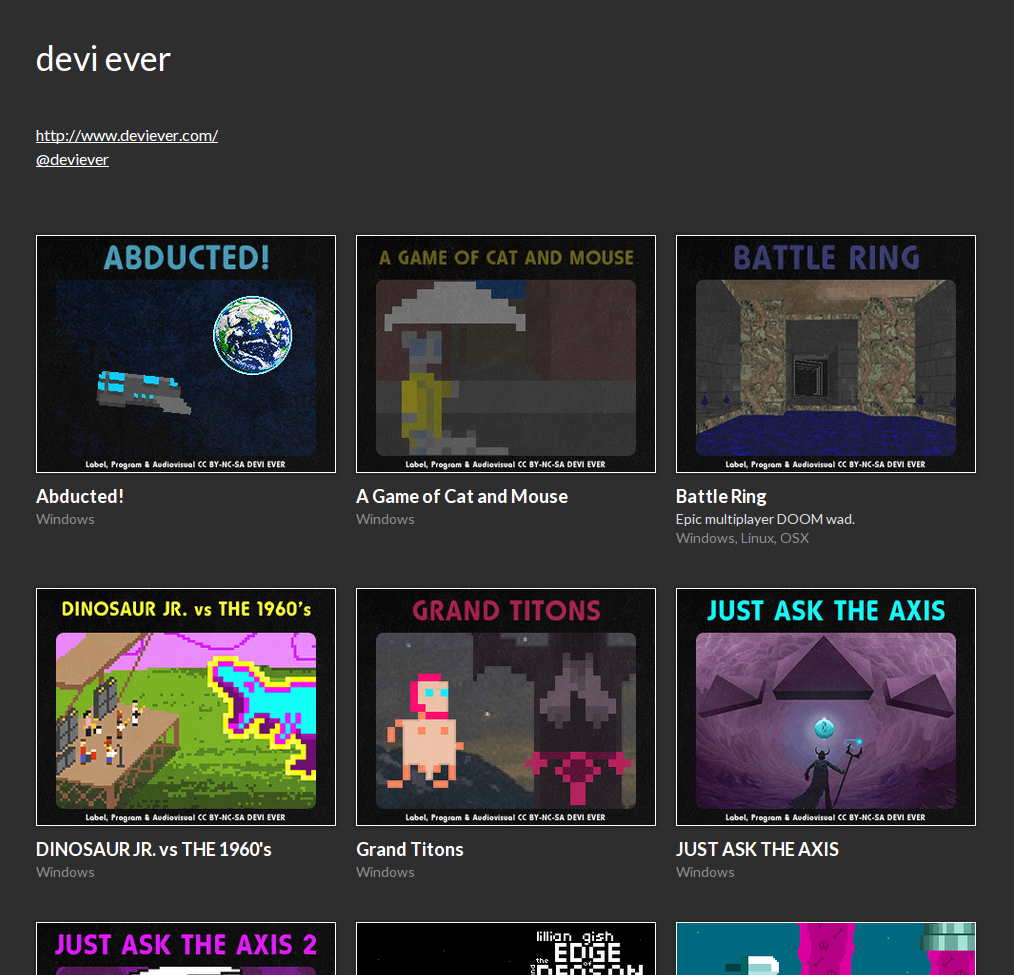 Create an account on itch.Io