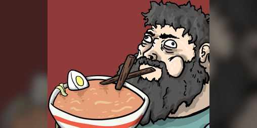 Cover image for Javi eats noodles