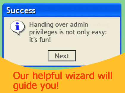 Our helpful wizard will guide you!