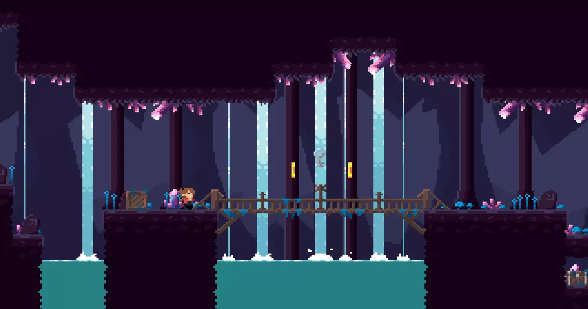 Cave and green forest platformer pack