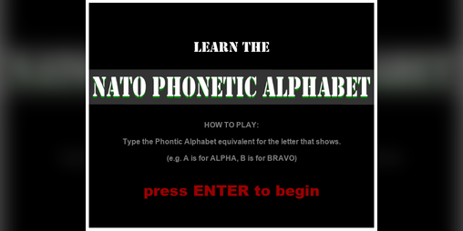 Cover image for Learn the NATO Phonetic Alphabet