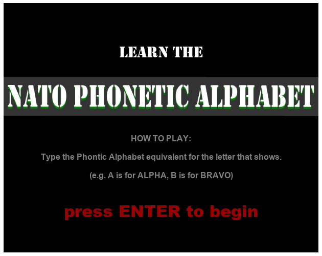 Learn the NATO Phonetic Alphabet