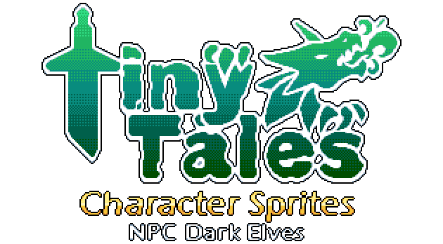 Tiny Tales Pixel 2D : Dark Elves NPC Sprite Pack