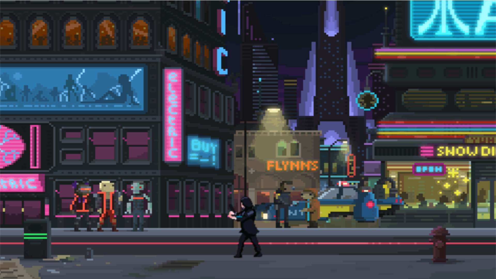 Cyberpunk pixel city фото 34