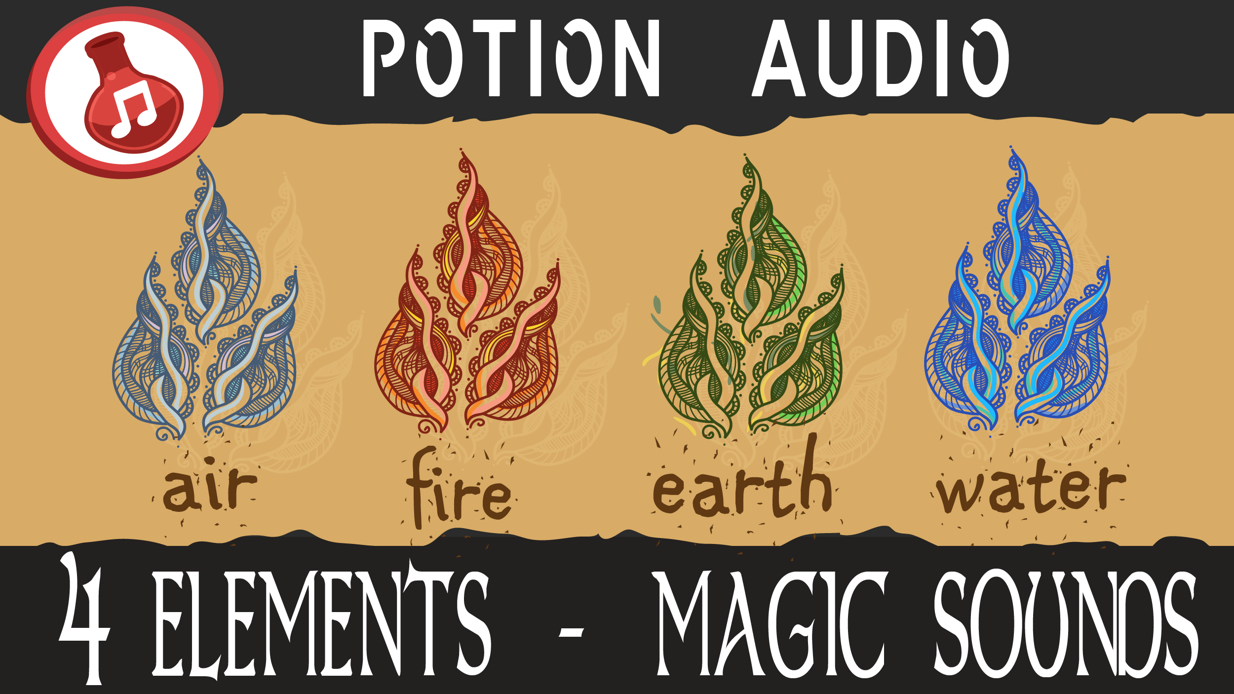 4 Elements - Magic Sounds (Air, Fire, Earth, Water)