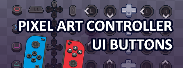 Pixel Art Gamepad UI Buttons