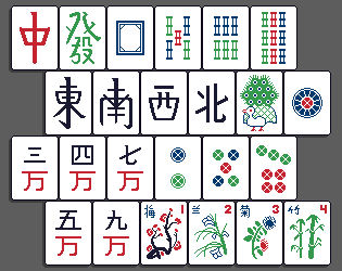 Pixel assets - Mahjong Tiles by Blueeyedrat