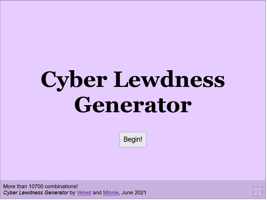 Cover image for Cyber Lewdness Generator