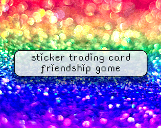 sticker trading card friendship game  