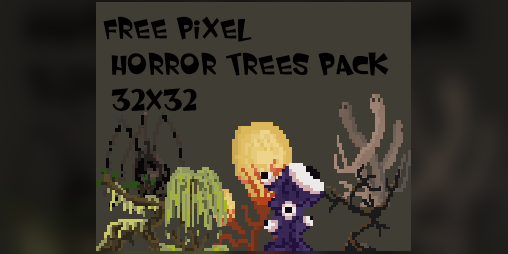 Free 32x32 Pixel Art Trees by MichaelsGameLab