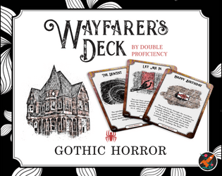 Wayfarer's Deck: Gothic Horror   - 50 illustrated cards with chilling encounters in an old mansion 