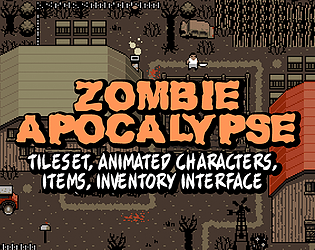 Crazy Zombie Enemy Game 2D Character Sprite