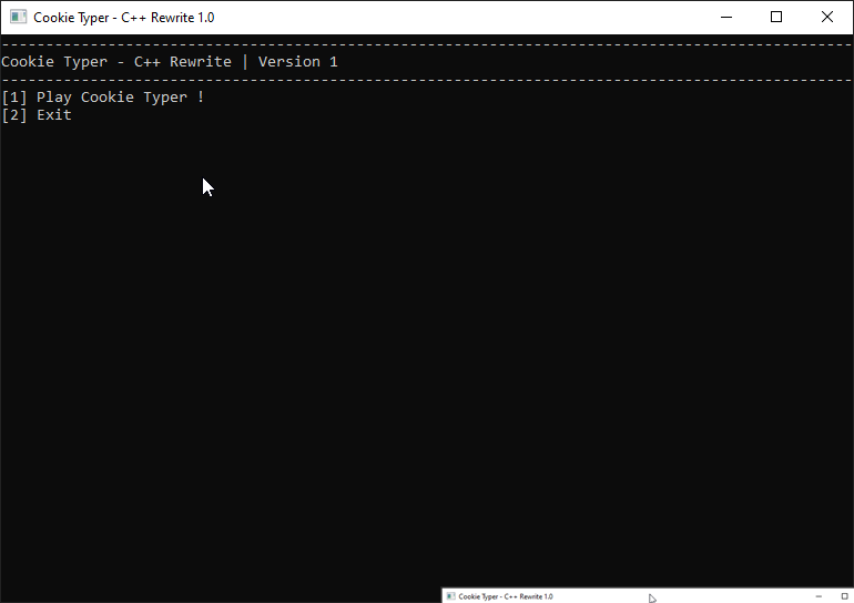 Cookie Typer C++ ReWrite by SiriusBYT