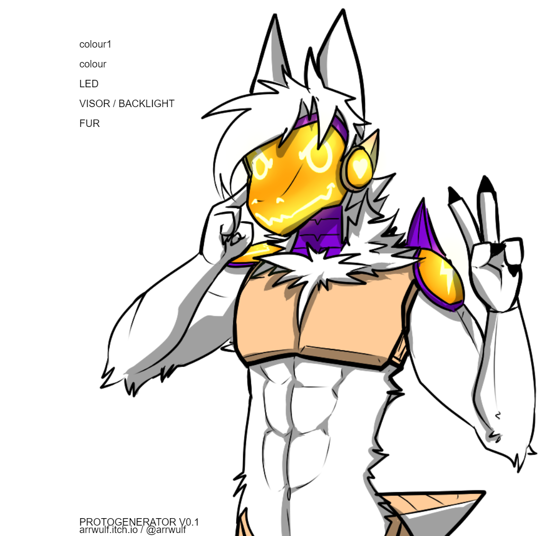 Just got my sona sheet made! : r/protogen