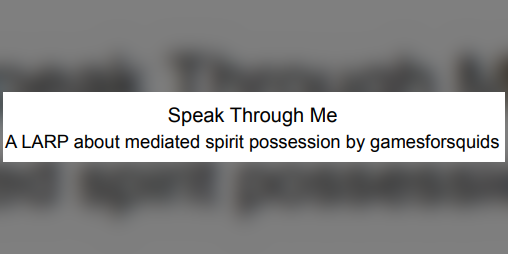 Cover image for Speak Through Me
