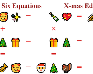 Six Equations Game - Xmas
