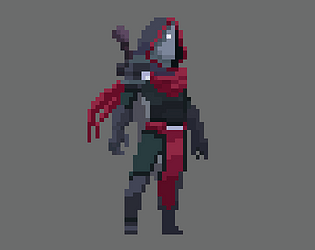 Shadow Ninja 2D Game Character Spri