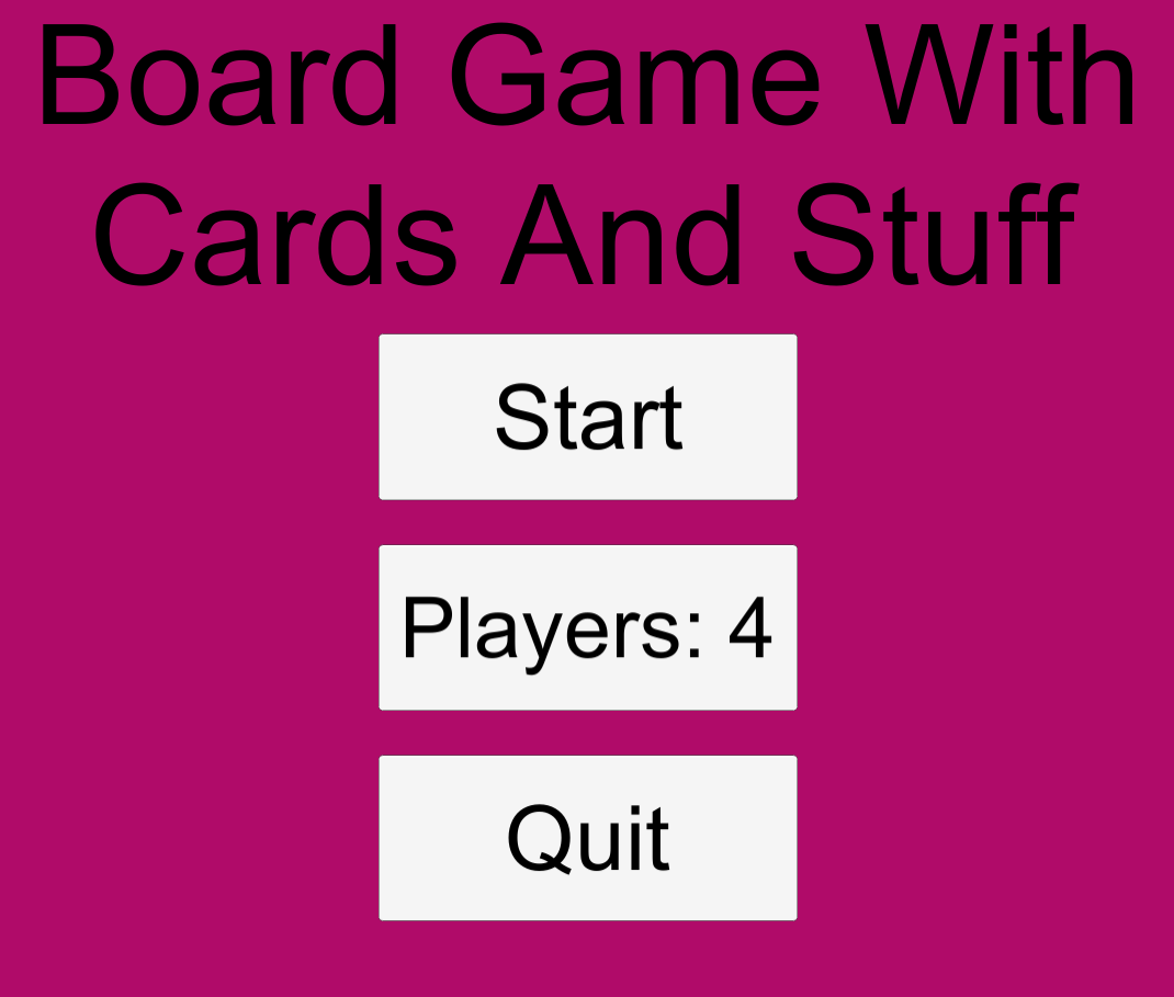 Board Game With Cards And Stuff