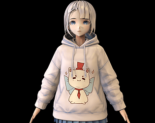 3D model game ready Low Poly Anime Character 30 VR / AR / low-poly