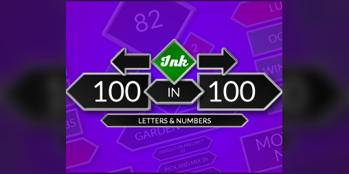 Cover image for Ink 100 in 100: Letters and Numbers